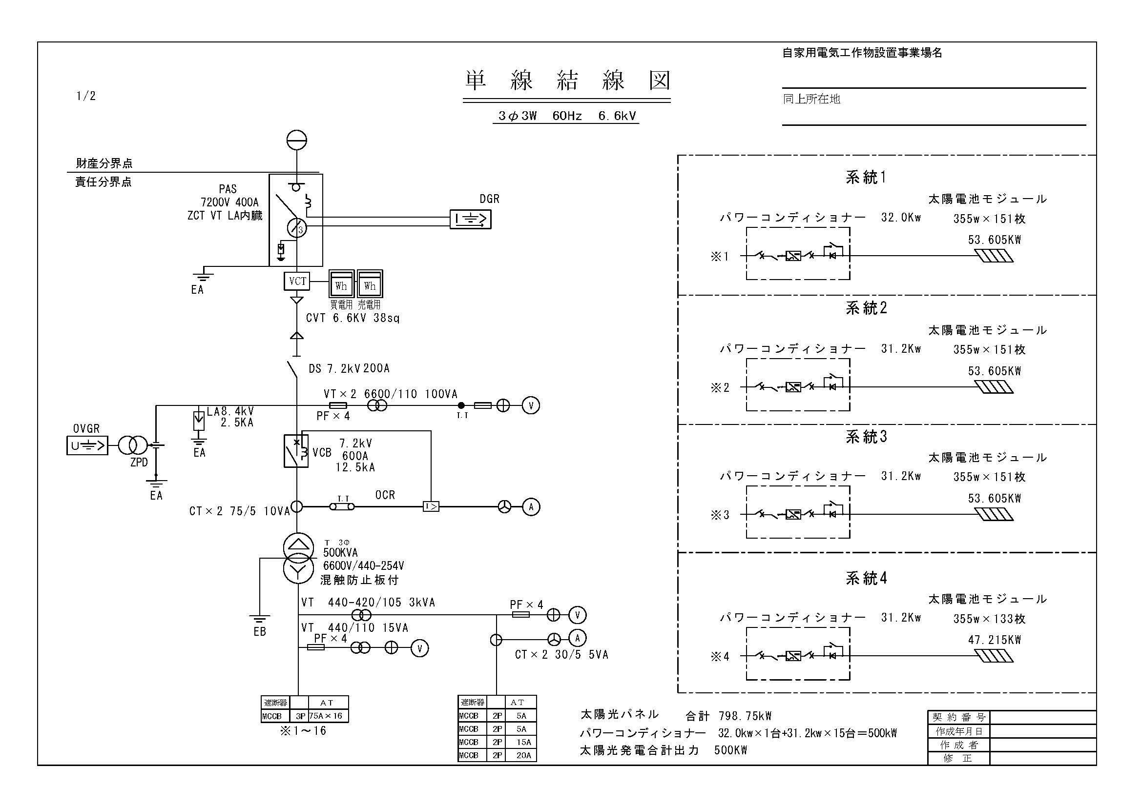 単結線図: 単線結線図 サンプル : 受変電の全貌〜単線結線図概要〜 – TDKQEH
